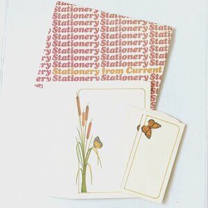 Vintage Current Cattail Country Stationery Set 36 Designed Sheets & 18 Envelopes